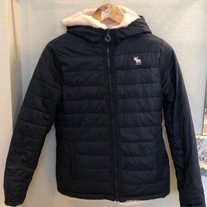 Abercrombie Navy blue reversible jacket